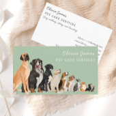 Dog-illustraties visitekaartje hondenwandelaarster