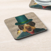  Dog Illustration Cork Onderzetters (Linkerzijde)
