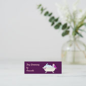 Dog in Bathtub - Pet Groomer Mini Visitekaartje (Staand voorkant)