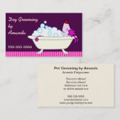 Dog in Bathtub - Pet Groomer Visitekaartje (Voorkant / Achterkant)