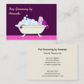 Dog in Bathtub - Pet Groomer Visitekaartje (Voorkant / Achterkant)