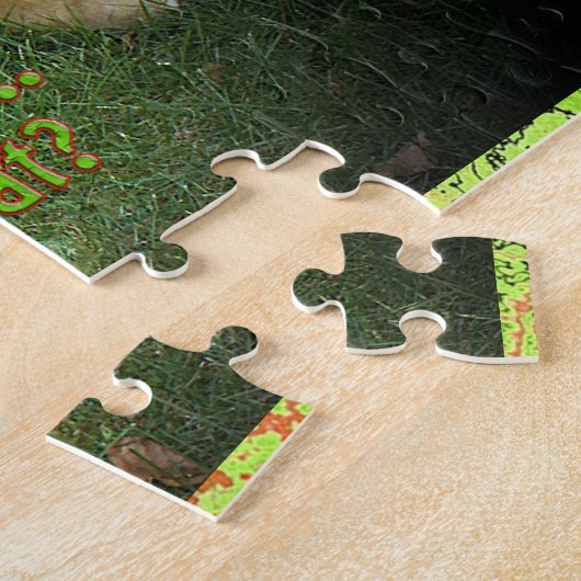 Dog in Camouflage Puzzle Legpuzzel (Zijkant)