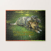 Dog in Camouflage Puzzle Legpuzzel (Horizontaal)