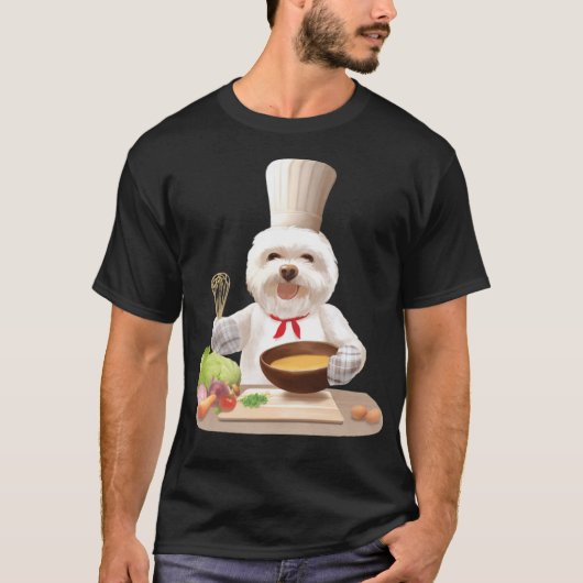 Dog in Chef Pet Koekvogel aaien aaa T-shirt (Voorkant)