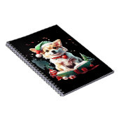 Dog in Christmas Hat with Books - A Perfect Christ Notitieboek (Rechterzijde)