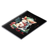 Dog in Christmas Hat with Books - A Perfect Christ Notitieboek (Linkerzijde)