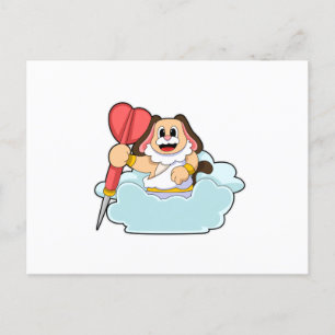 Dog in Darts met Dart Briefkaart