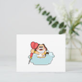 Dog in Darts met Dart Briefkaart (Staand voorkant)