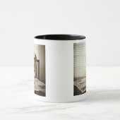 Dog in de ochtend routine mok (Midden)