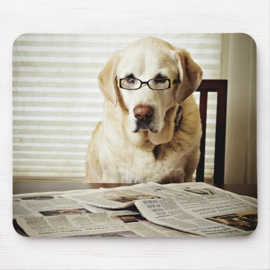 Dog in de ochtend routine muismat (Voorkant)