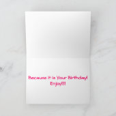 DOG-IN DE PINK/IN DE POOL OP UW GROTE DAG KAART (Binnen)