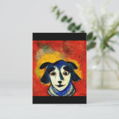 Dog in de stijl van Marc Chagall Briefkaart (Staand voorkant)