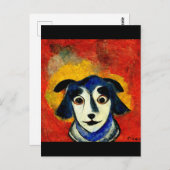Dog in de stijl van Marc Chagall Briefkaart (Voorkant / Achterkant)