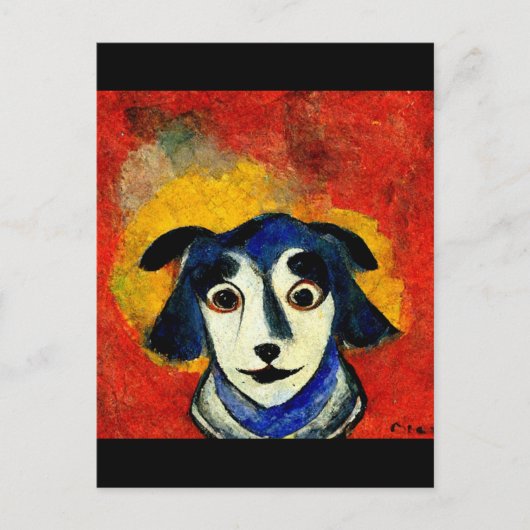 Dog in de stijl van Marc Chagall Briefkaart (Voorkant)