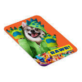 Dog in Dinosaur Costume Magneet (Rechterzijde)