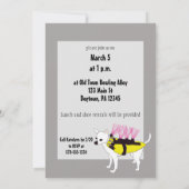 Dog in een Coyote Vest Boys Birthday Party Kaart (Achterkant)