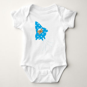 Dog in een Rocket Ship Romper