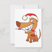 Dog in een Santa Hat-uitvindingen Kaart (Voorkant)