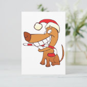 Dog in een Santa Hat-uitvindingen Kaart (Staand voorkant)