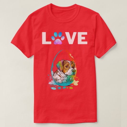 Dog in ei 4 t-shirt (Design voorkant)