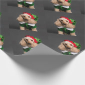 Dog in Elf Costume Cadeaupapier (Hoek)
