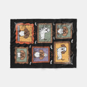 Dog In Ghost Costume Funny Halloween Puppy Lover  Fleece Deken (Voorkant (Horizontaal))