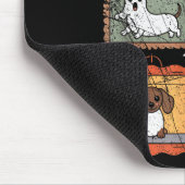 Dog In Ghost Costume Funny Halloween Puppy Lover Muismat (Hoek)