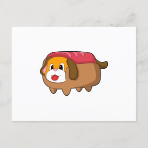 Dog in Hotdog Briefkaart