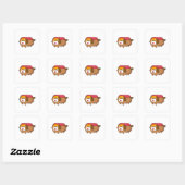 Dog in Hotdog Vierkante Sticker (Vel)