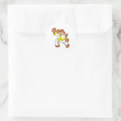 Dog in Karate Martial arts Ronde Sticker (Tas)