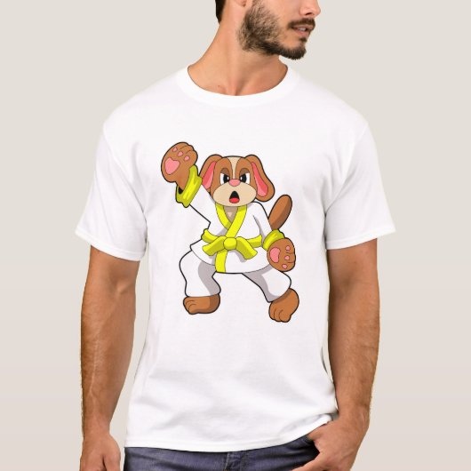 Dog in Karate Martial arts T-shirt (Voorkant)