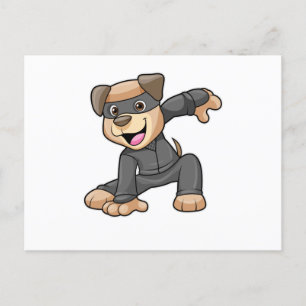 Dog in Ninja Costume Briefkaart