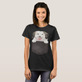 Dog In Pocket  Dog  Coton de Tulear T-shirt (Voorkant volledig)