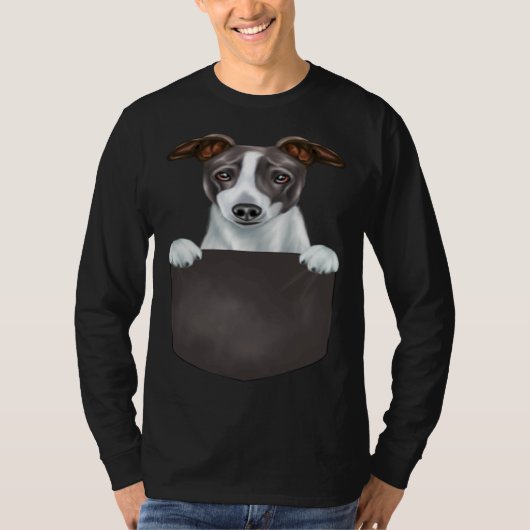 Dog In Pocket  Dog  Italian Greyhound T-shirt (Voorkant)