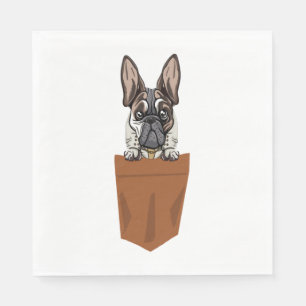 Dog in Pocket Funny Puppy voor Hondenliefhebbers B Servet