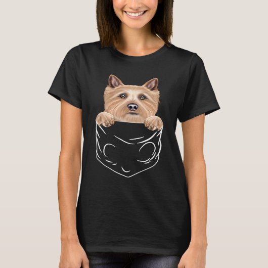 Dog In Pocket Norwich Terrier  Dog T-shirt (Voorkant)