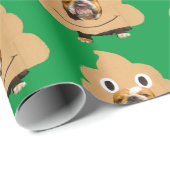 Dog in Poop Emoji Costume Cadeaupapier (Rol Hoek)