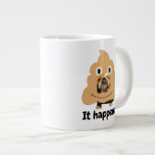 Dog in Poop Emoji Costume Grote Koffiekop (Voorkant rechts)