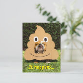 Dog in Poop Emoji Costume Uitnodiging Briefkaart (Staand voorkant)