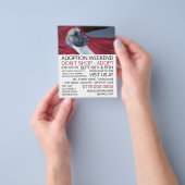 Dog in Red Blanket, Pet Adoption Event Advertising Flyer (Hand)