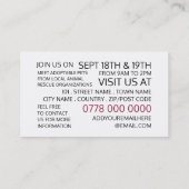 Dog in Red Blanket, Pet Adoption Event Advertising Visitekaartje (Achterkant)