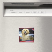 Dog in rood autoraam magneet (Insitu (Vaatwasser))