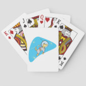 Dog in ruimtetekaarten pokerkaarten (Achterkant)