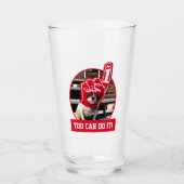 Dog in schuimhand glas (Voorkant)