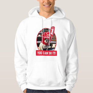 Dog in schuimhand hoodie