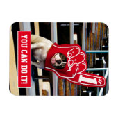 Dog in schuimhand magneet (Horizontaal)