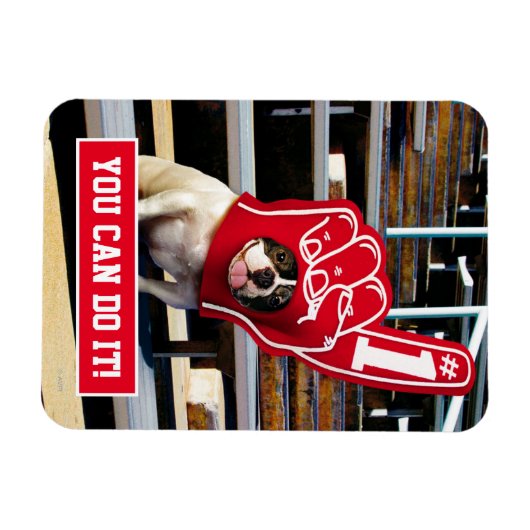 Dog in schuimhand magneet (Horizontaal)