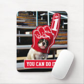 Dog in schuimhand muismat (Met muis)