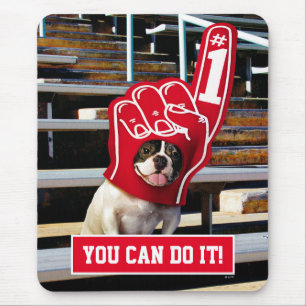 Dog in schuimhand muismat