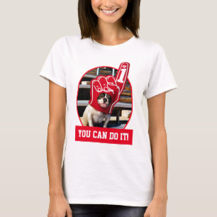 Dog in schuimhand t-shirt